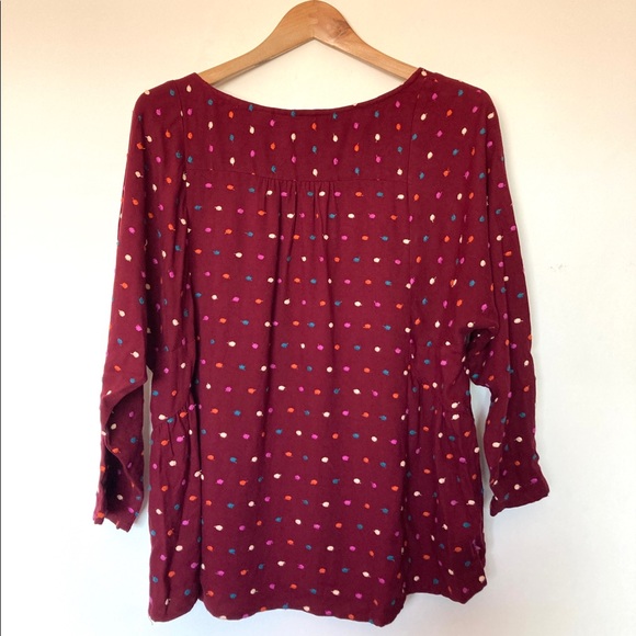 Anthropologie Maeve Dottie Embroidered Blouse Sz S - Picture 10 of 10